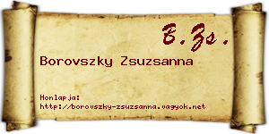 Borovszky Zsuzsanna névjegykártya